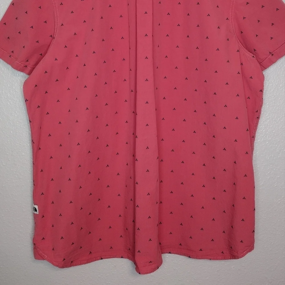 The North Face Cotton Raspberry Teepee Print Casual Button Down Shirt Sz XXL - Picture 6 of 14